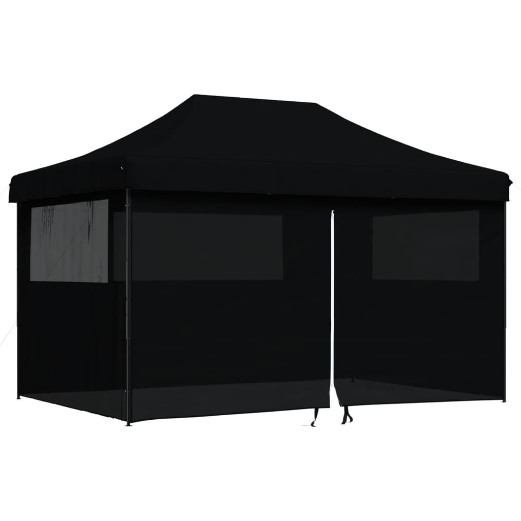 8721012491854_a_en_hd_1 vidaXL Foldable Party Tent Pop-Up with 4 Sidewalls Black - Image 2