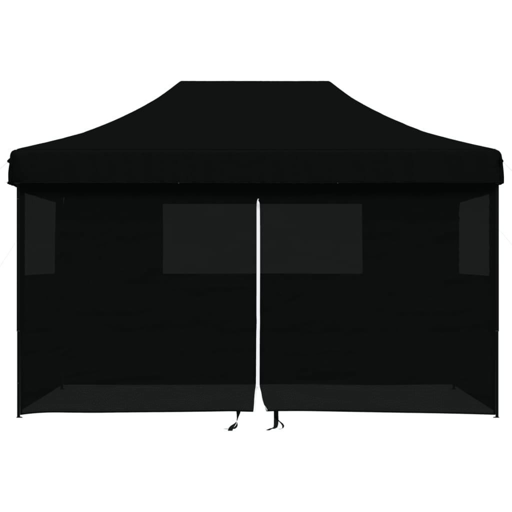 8721012491854_g_en_hd_1 vidaXL Foldable Party Tent Pop-Up with 4 Sidewalls Black - Image 3