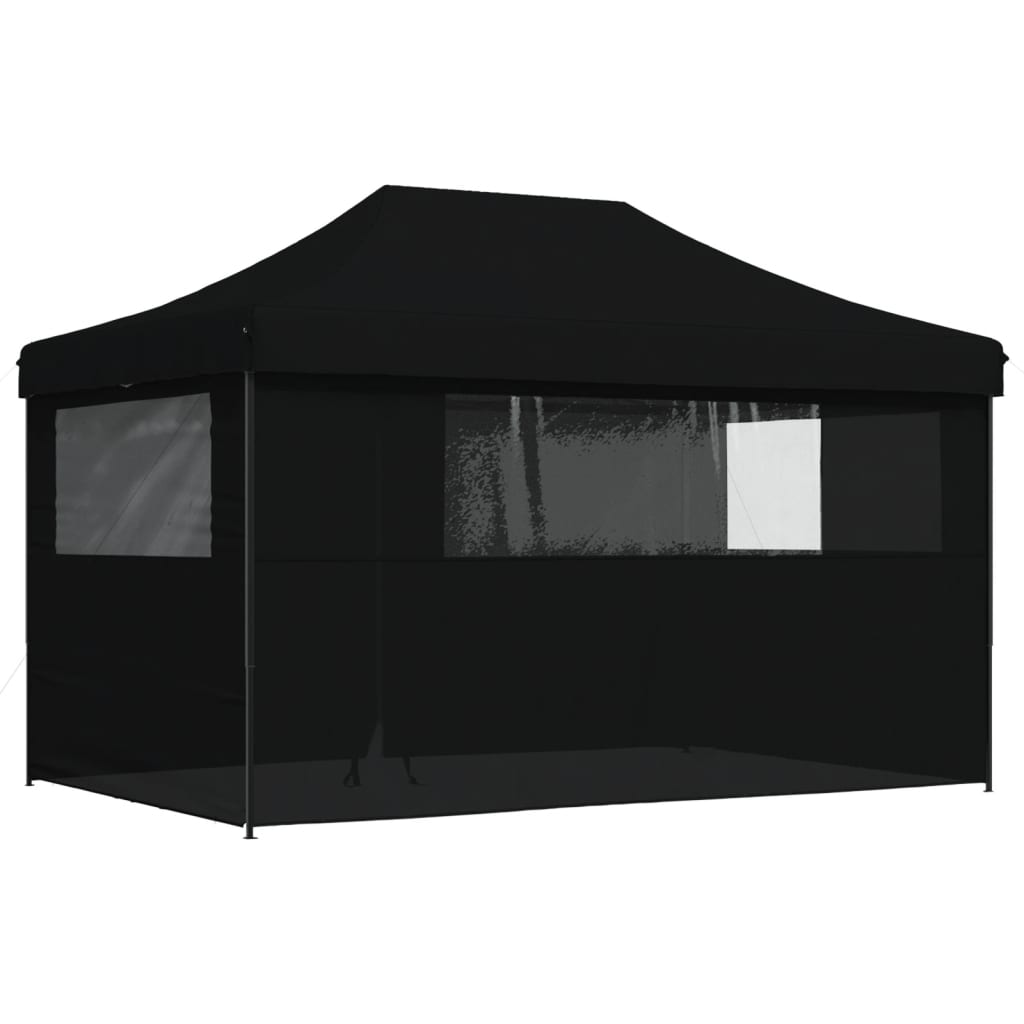 8721012491854_g_en_hd_3 vidaXL Foldable Party Tent Pop-Up with 4 Sidewalls Black - Image 5