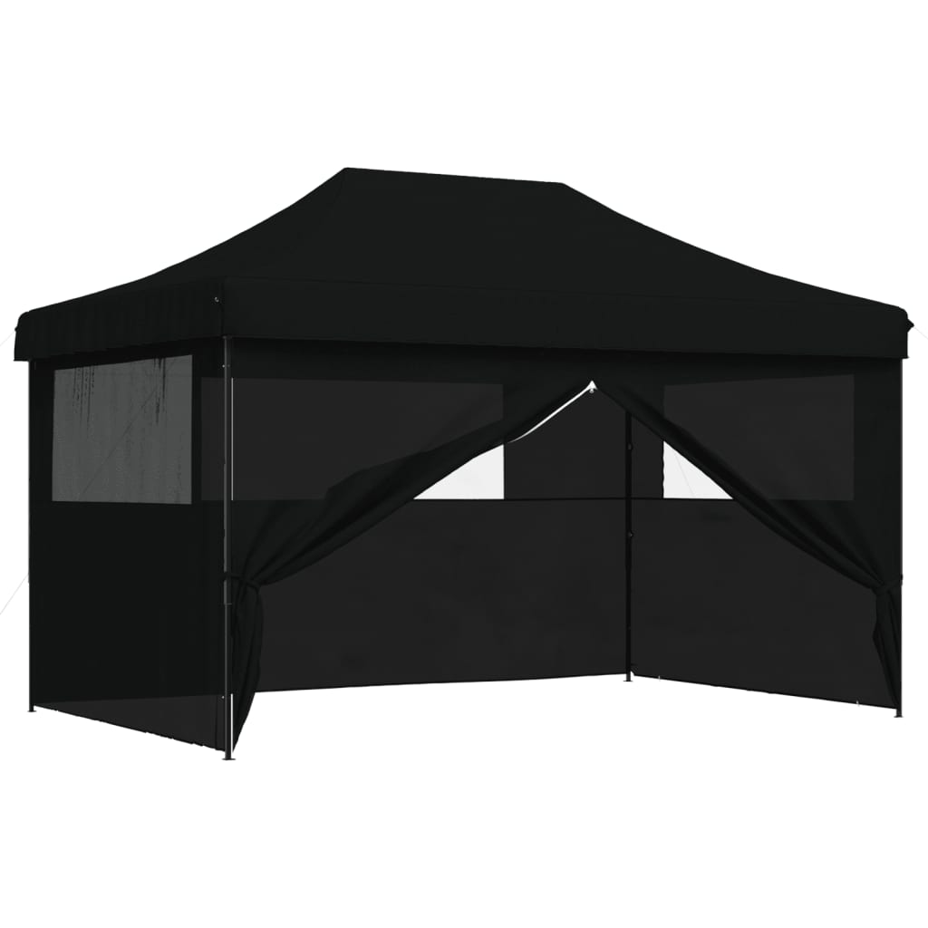 8721012491854_g_en_hd_5 vidaXL Foldable Party Tent Pop-Up with 4 Sidewalls Black - Image 7