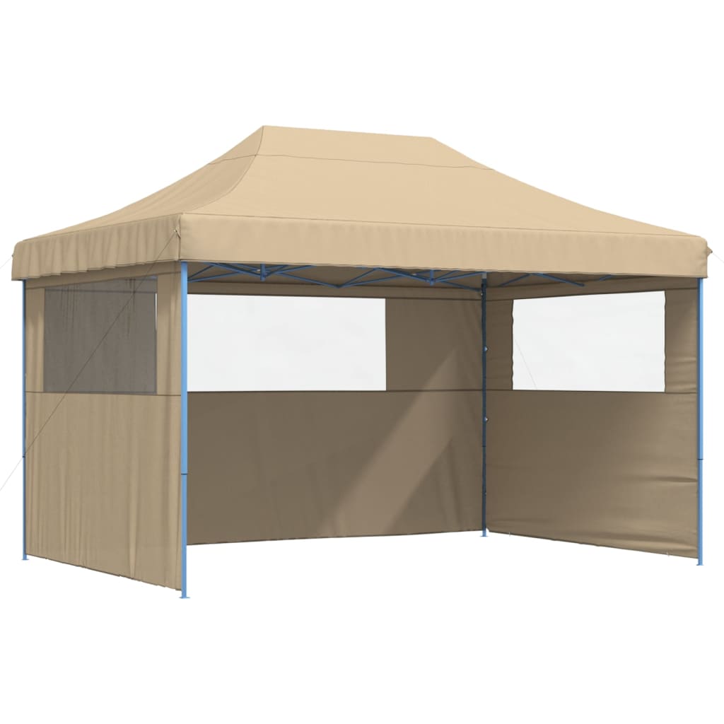 8721012492189_a_en_hd_1 vidaXL Foldable Party Tent Pop-Up with 3 Sidewalls Beige - Image 2