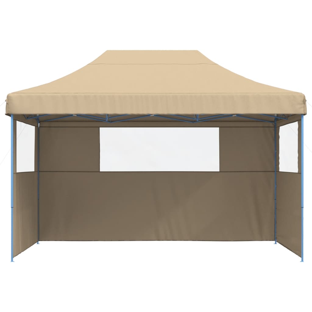 8721012492189_g_en_hd_1 vidaXL Foldable Party Tent Pop-Up with 3 Sidewalls Beige - Image 3