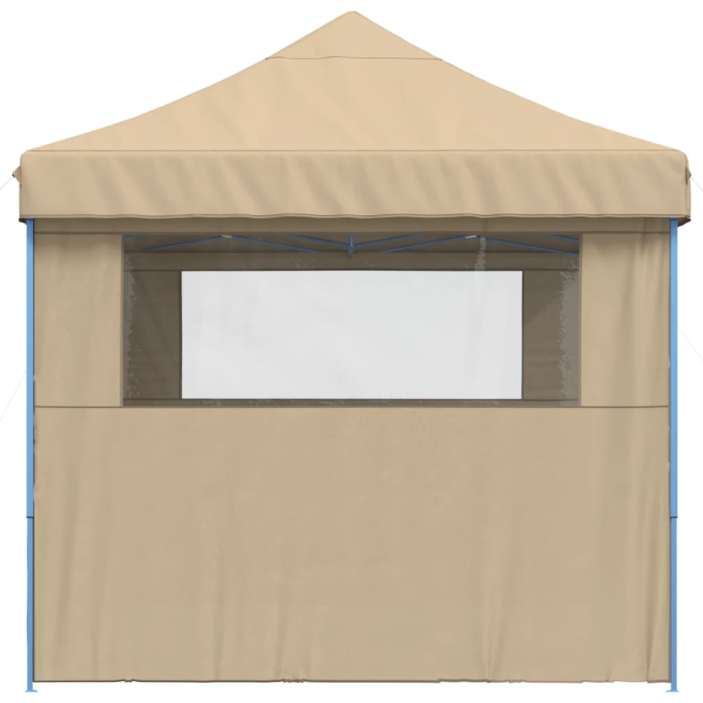 8721012492189_g_en_hd_2 vidaXL Foldable Party Tent Pop-Up with 3 Sidewalls Beige - Image 4