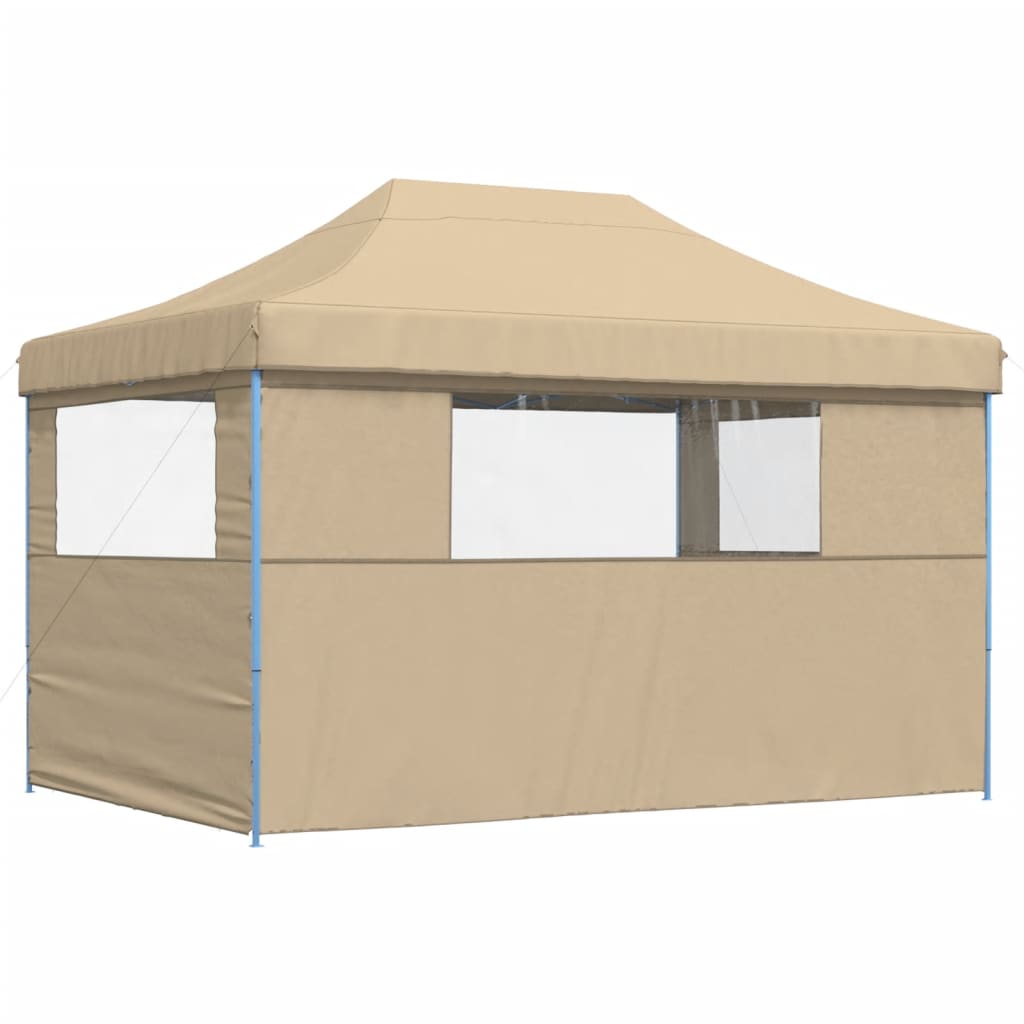 8721012492189_g_en_hd_3 vidaXL Foldable Party Tent Pop-Up with 3 Sidewalls Beige - Image 5