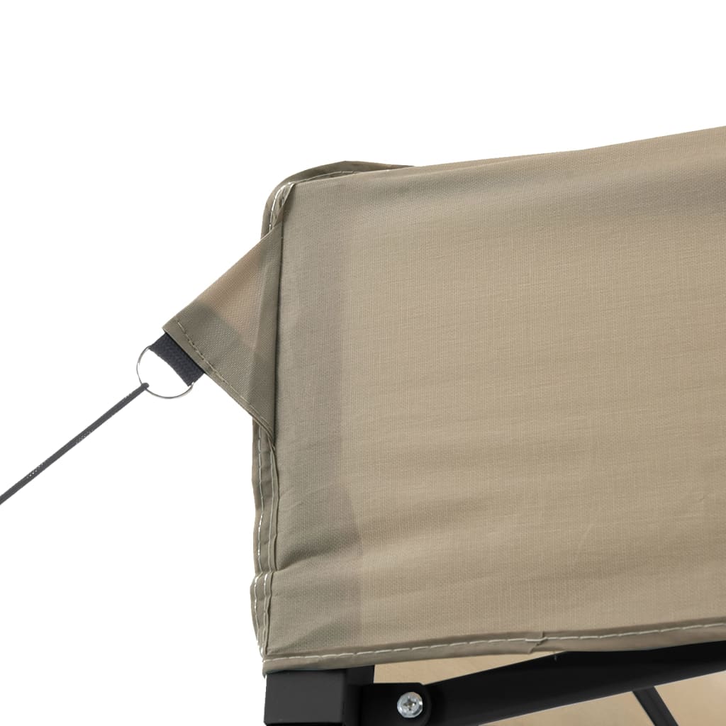 8721012492219_g_en_hd_5 vidaXL Foldable Party Tent Pop-Up with 3 Sidewalls Taupe - Image 7
