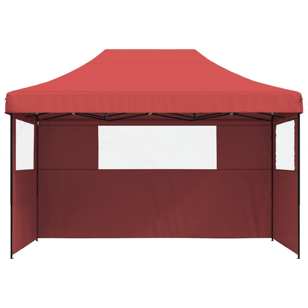 8721012492226_g_en_hd_1 vidaXL Foldable Party Tent Pop-Up with 3 Sidewalls Burgundy - Image 3