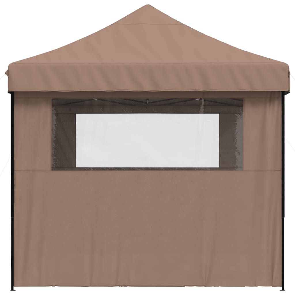 8721012492233_g_en_hd_2 vidaXL Foldable Party Tent Pop-Up with 3 Sidewalls Brown - Image 4