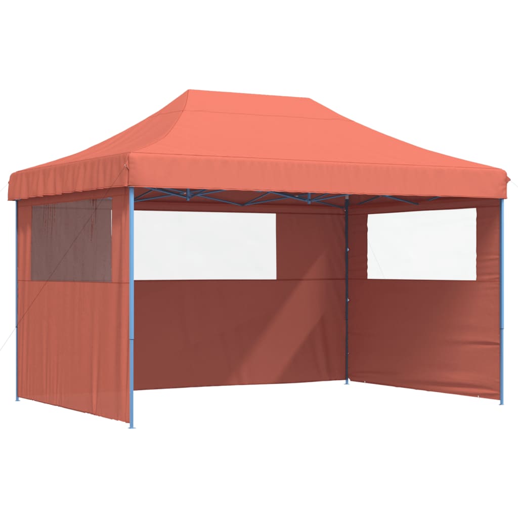 8721012492240_a_en_hd_1 vidaXL Foldable Party Tent Pop-Up with 3 Sidewalls Terracotta - Image 2