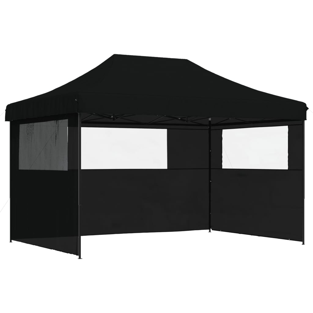 8721012492257_a_en_hd_1 vidaXL Foldable Party Tent Pop-Up with 3 Sidewalls Black - Image 2