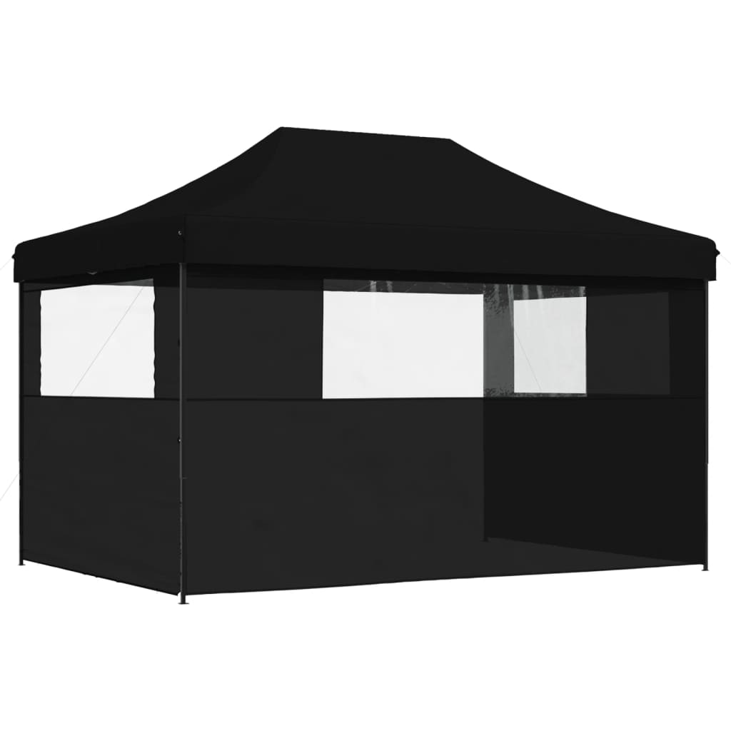 8721012492257_g_en_hd_3 vidaXL Foldable Party Tent Pop-Up with 3 Sidewalls Black - Image 5