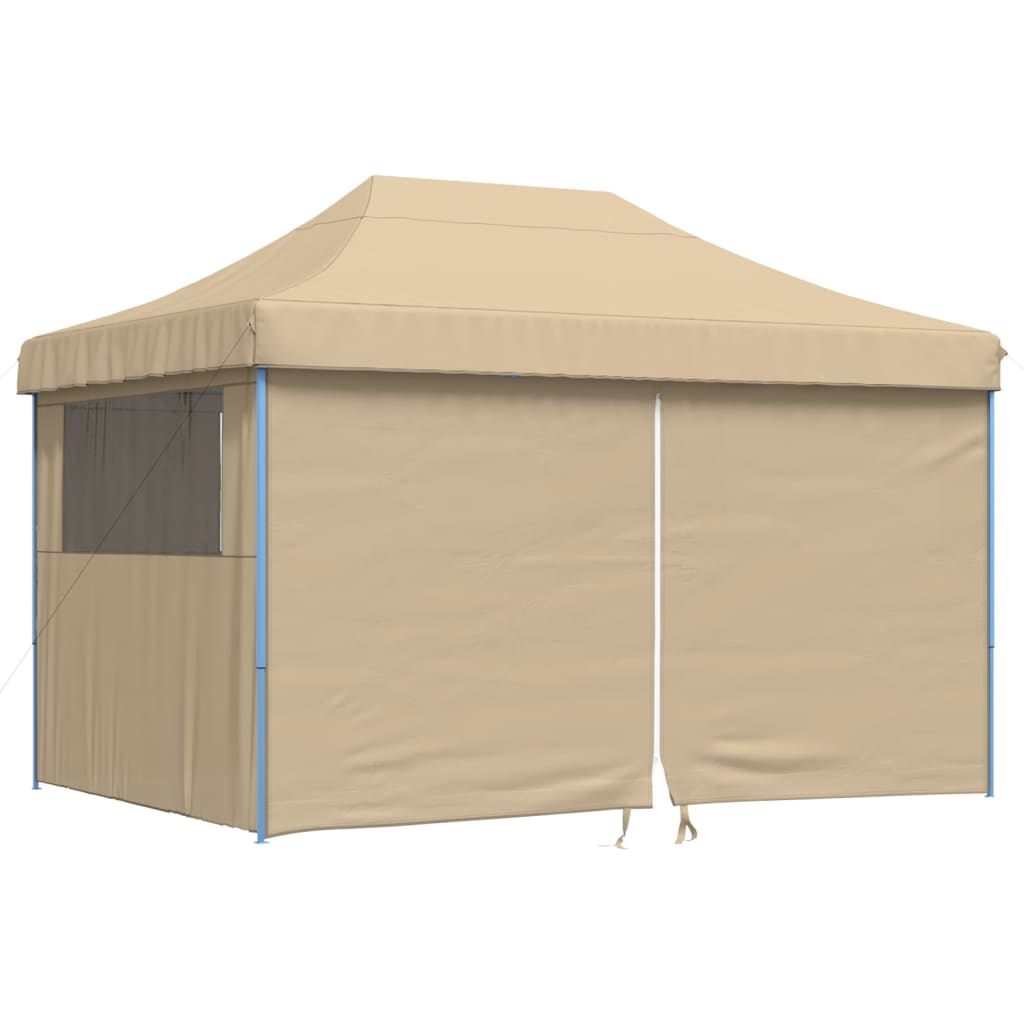 8721012492264_a_en_hd_1 vidaXL Foldable Party Tent Pop-Up with 4 Sidewalls Beige - Image 2