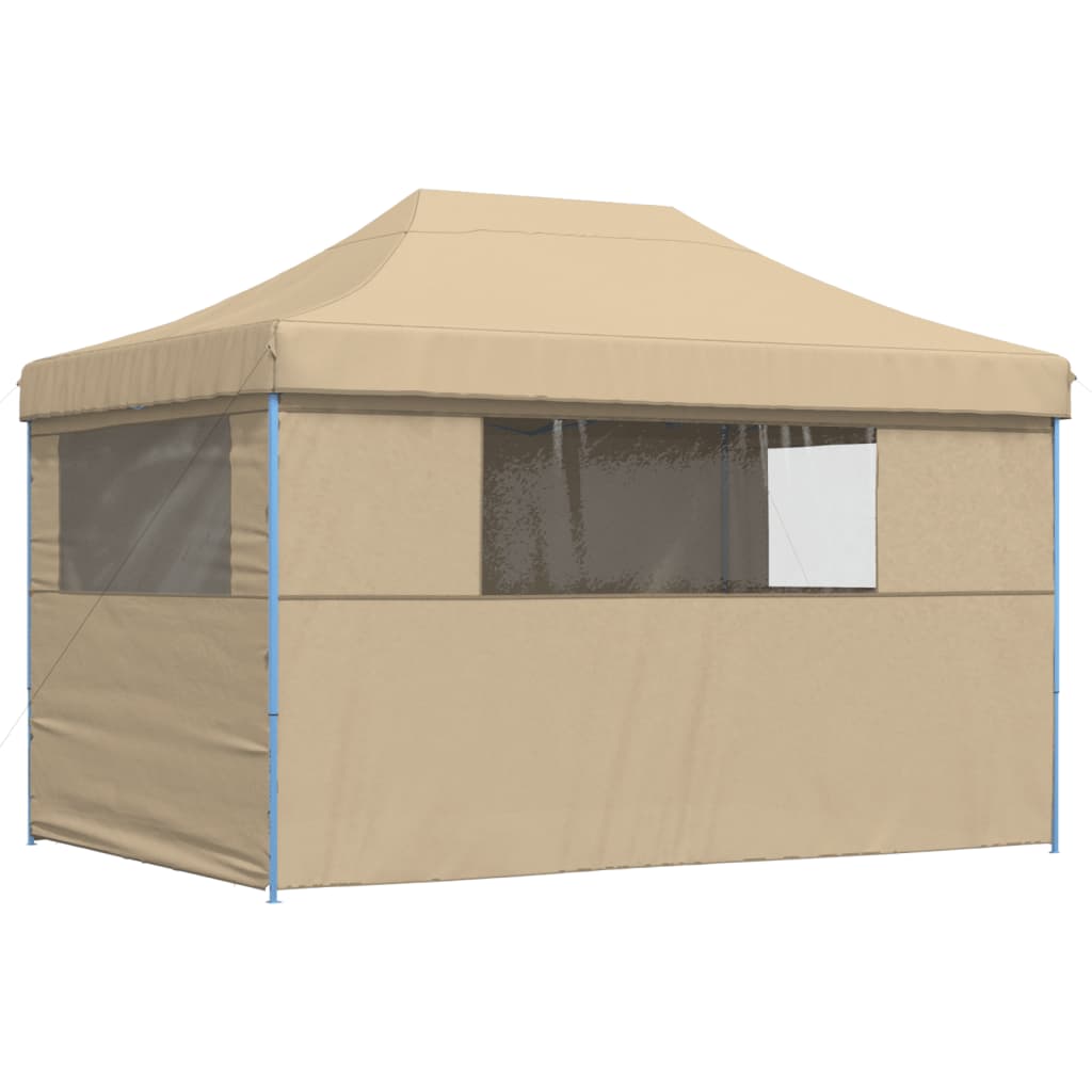 8721012492264_g_en_hd_3 vidaXL Foldable Party Tent Pop-Up with 4 Sidewalls Beige - Image 5