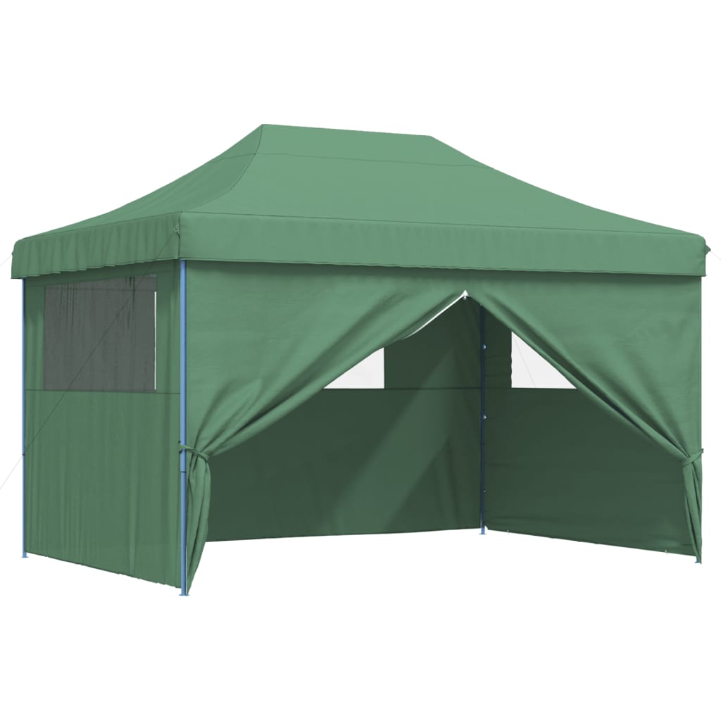 8721012492271_g_en_hd_5 vidaXL Foldable Party Tent Pop-Up with 4 Sidewalls Green - Image 7