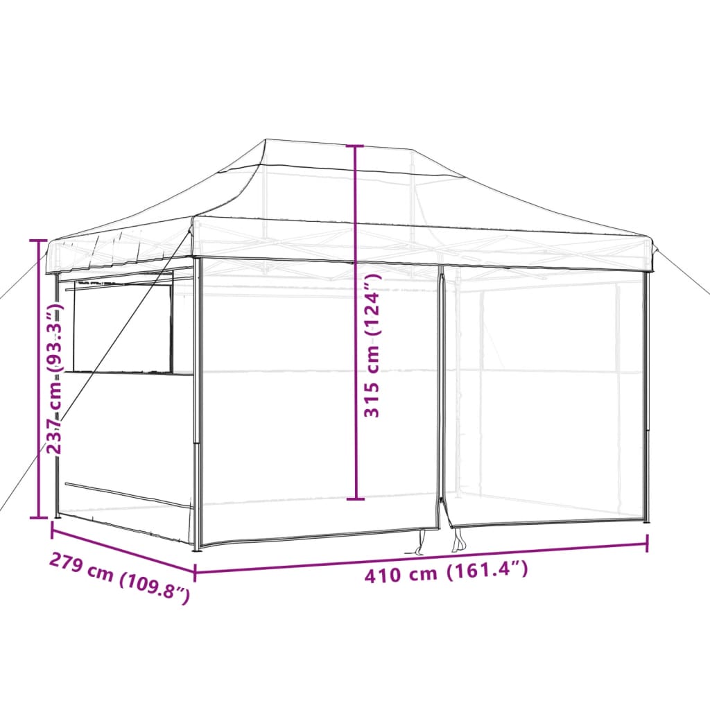 8721012492295_g_en_hd_8 vidaXL Foldable Party Tent Pop-Up with 4 Sidewalls Taupe - Image 10