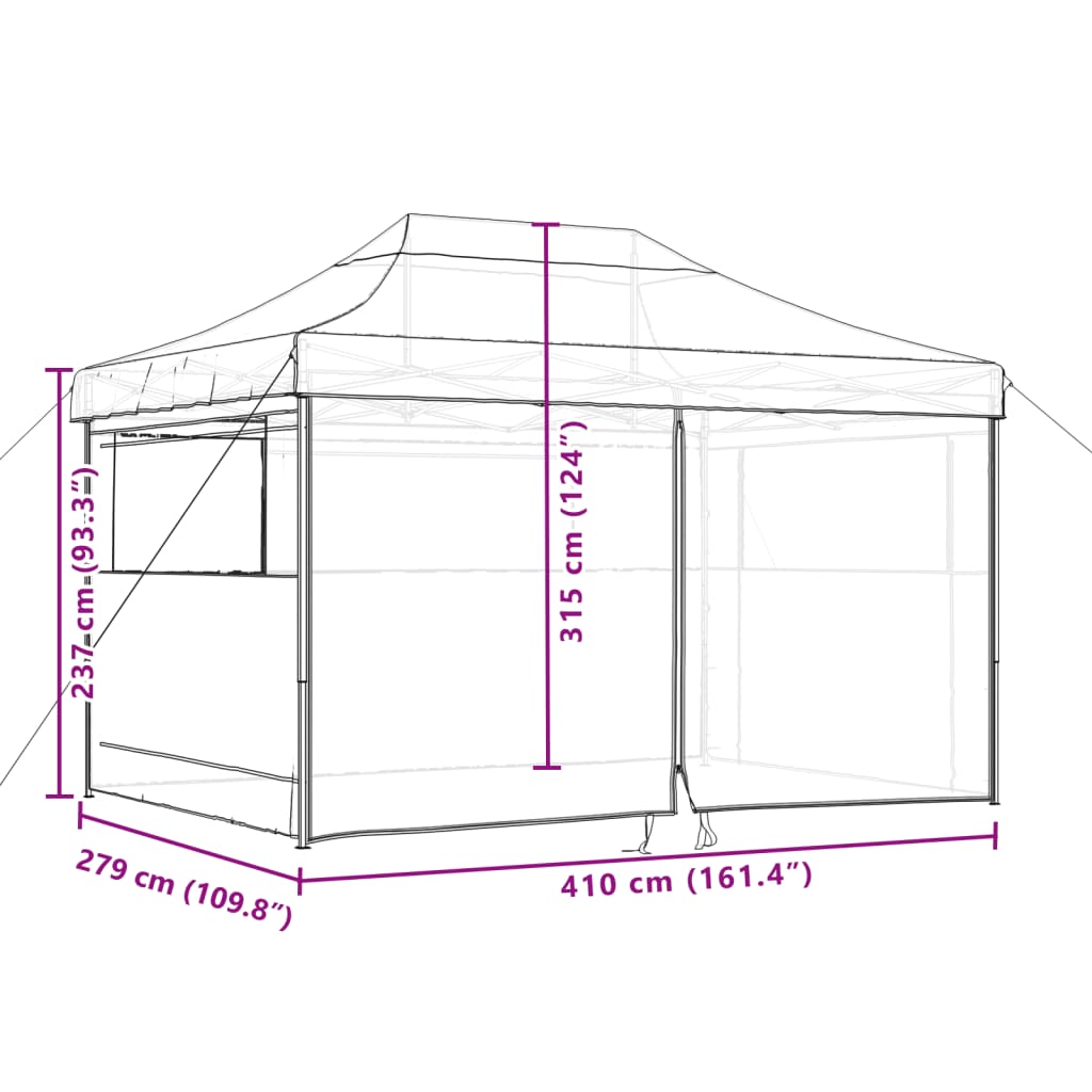 8721012492301_g_en_hd_8 vidaXL Foldable Party Tent Pop-Up with 4 Sidewalls Burgundy - Image 10