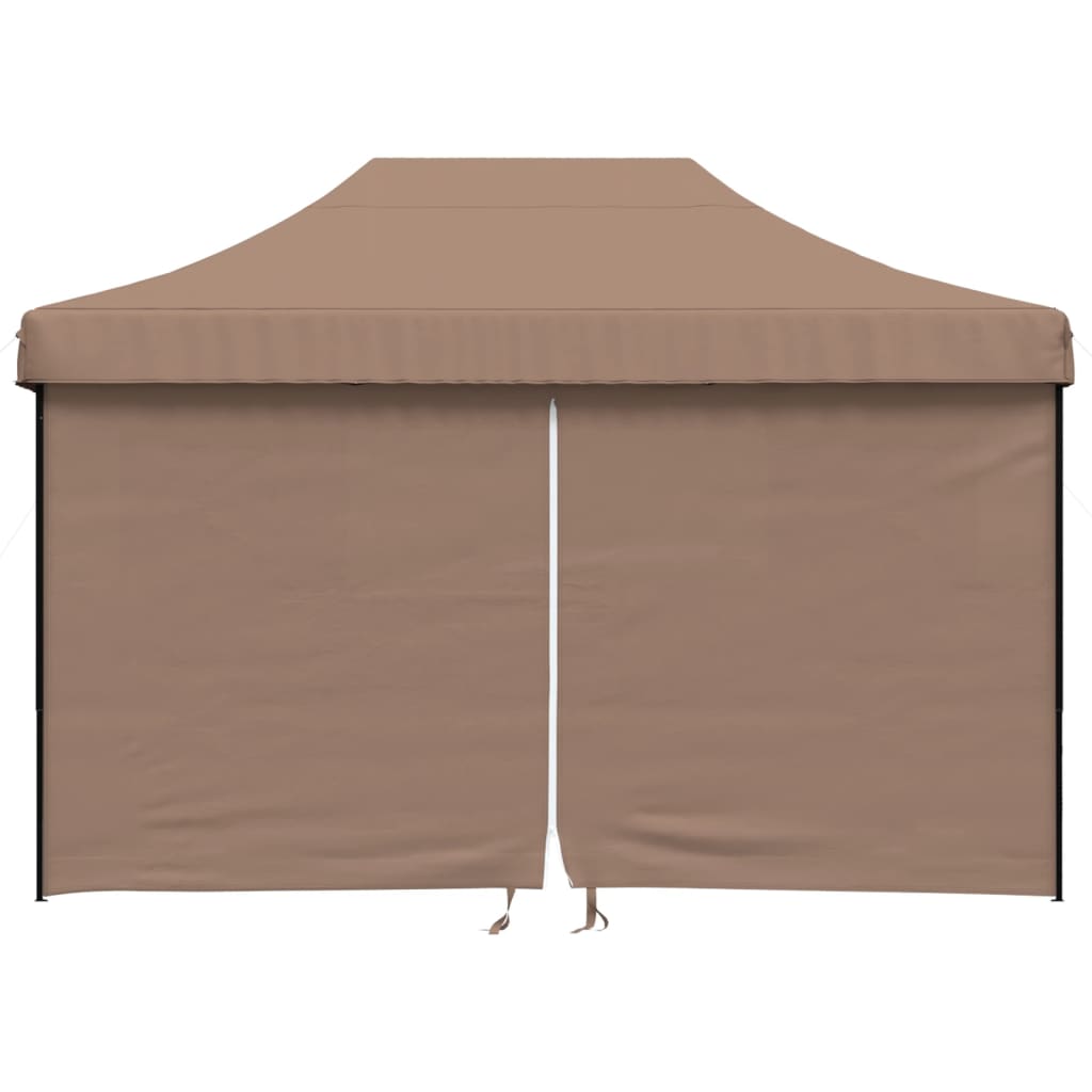 8721012492318_g_en_hd_1 vidaXL Foldable Party Tent Pop-Up with 4 Sidewalls Brown - Image 3