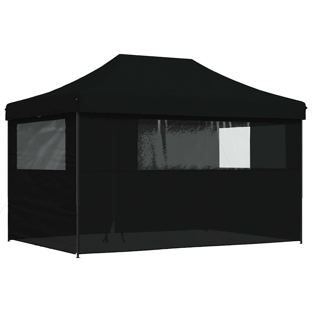 8721012492332_g_en_hd_3 vidaXL Foldable Party Tent Pop-Up with 4 Sidewalls Black - Image 5