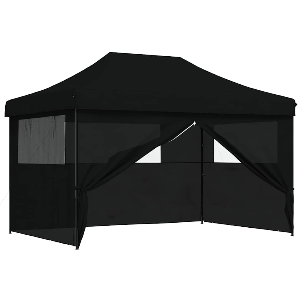 8721012492332_g_en_hd_5 vidaXL Foldable Party Tent Pop-Up with 4 Sidewalls Black - Image 7