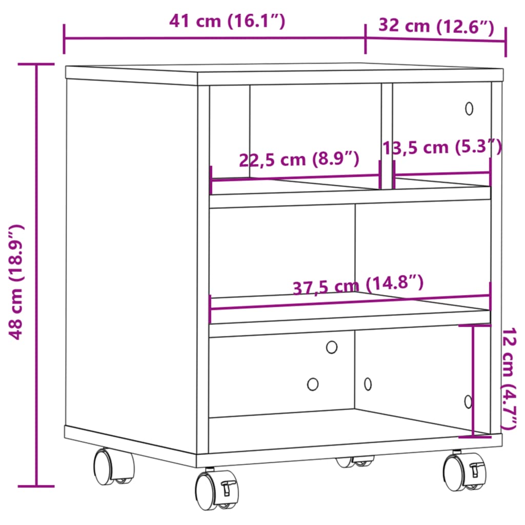 8721012495203_g_en_hd_8 vidaXL Printer Stand with Wheels White 41x32x48 cm - Image 10