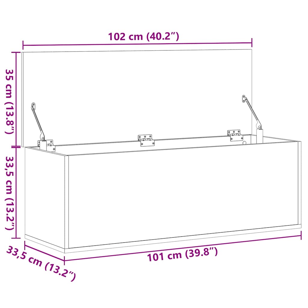 8721012495906_g_en_hd_9 vidaXL Storage Box White 102x35x35 cm Engineered Wood - Image 11