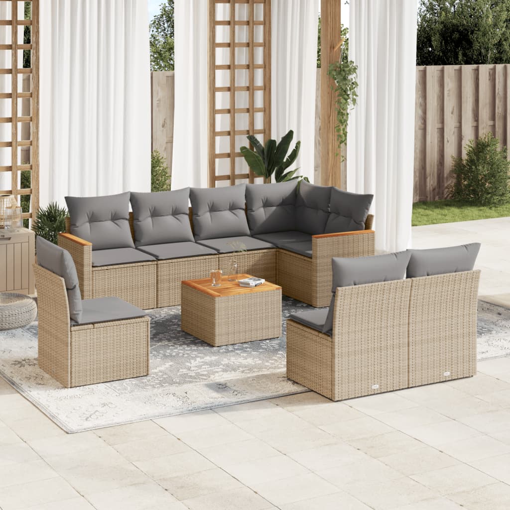 8721012830189_m_en_hd_1 vidaXL 9 Piece Garden Sofa Set with Cushions Mix Beige Poly Rattan - Image 1
