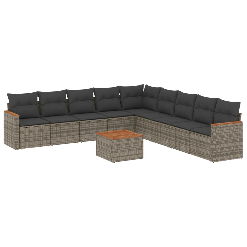 8721012830332_a_en_hd_1 vidaXL 10 Piece Garden Sofa Set with Cushions Grey Poly Rattan - Image 2