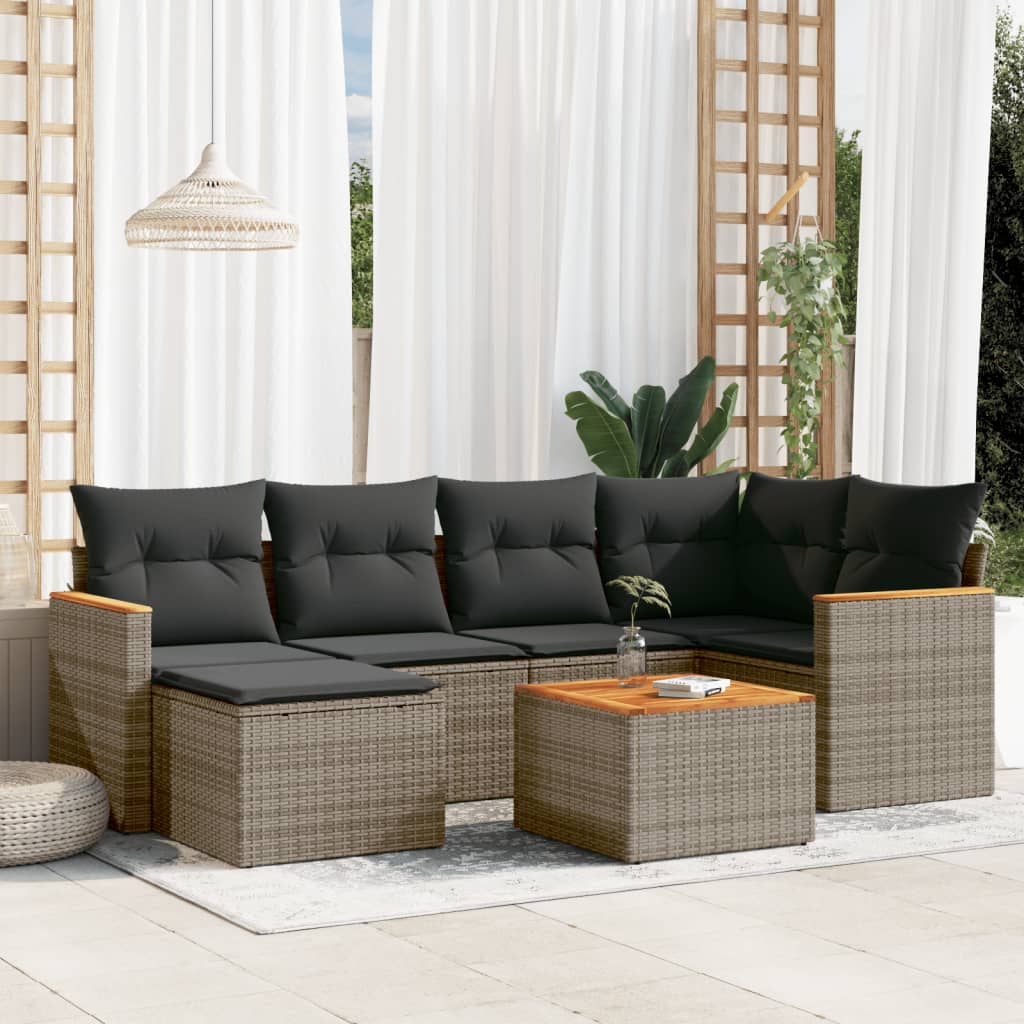 8721012831520_m_en_hd_1 vidaXL 7 Piece Garden Sofa Set with Cushions Grey Poly Rattan - Image 1
