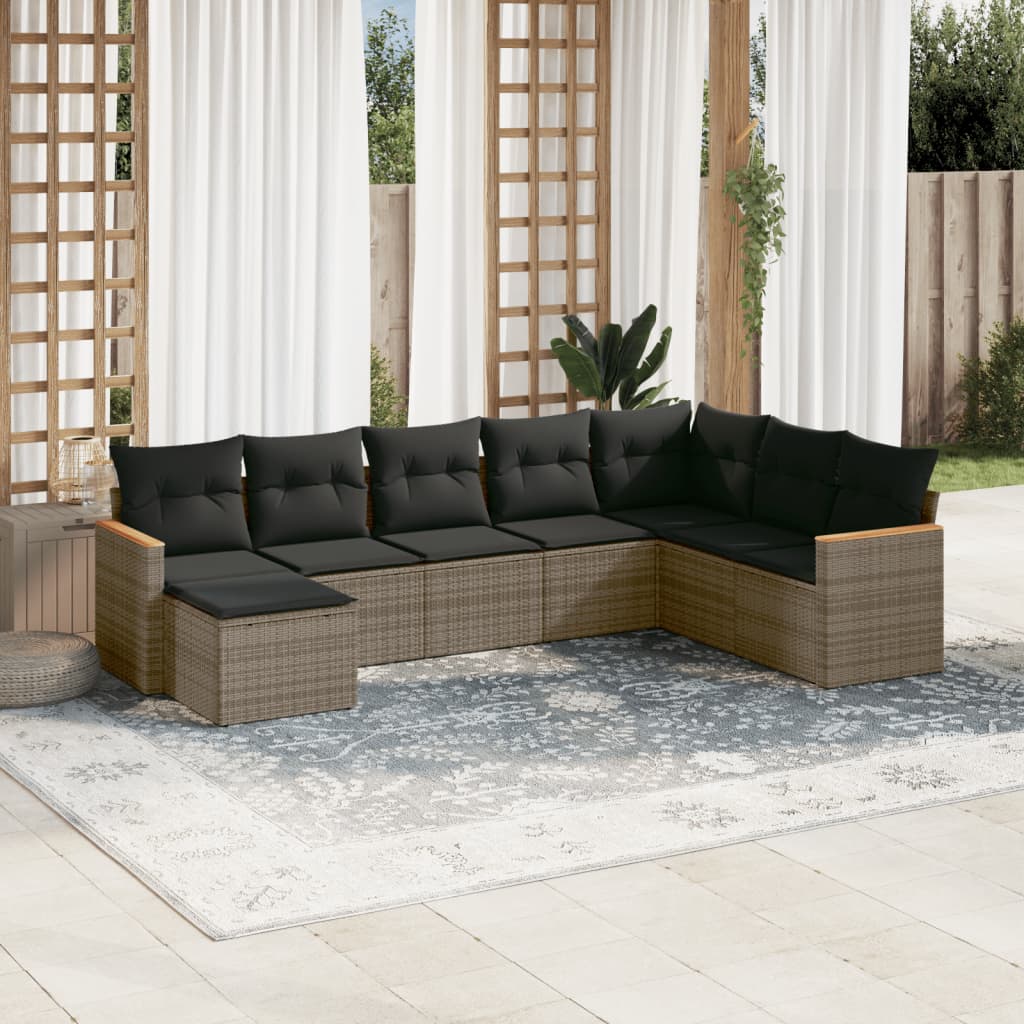 8721012832152_m_en_hd_1 vidaXL 8 Piece Garden Sofa Set with Cushions Grey Poly Rattan - Image 1