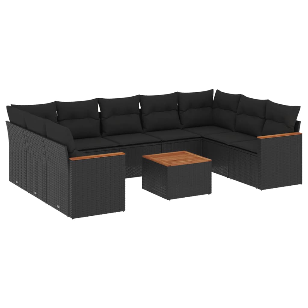 8721012832459_a_en_hd_1 vidaXL 10 Piece Garden Sofa Set with Cushions Black Poly Rattan - Image 2