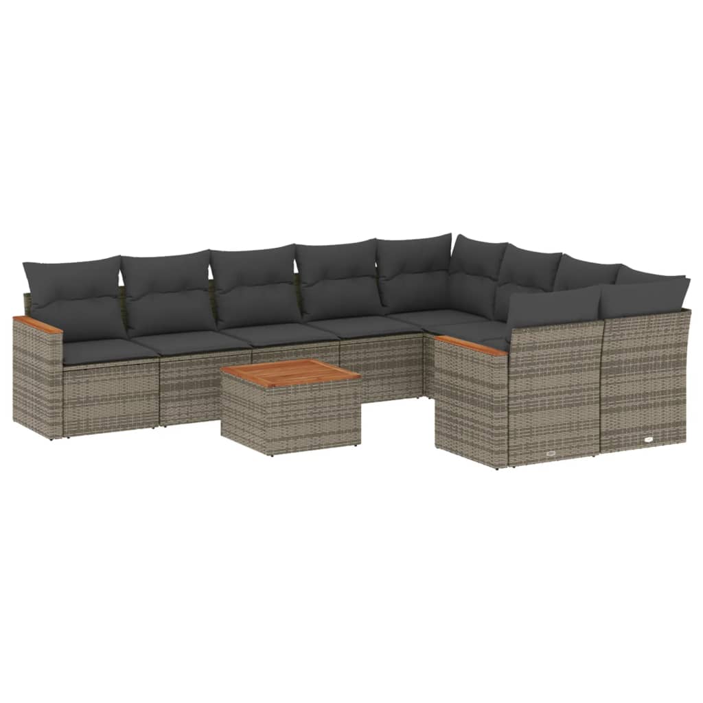 8721012832787_a_en_hd_1 vidaXL 10 Piece Garden Sofa Set with Cushions Grey Poly Rattan - Image 2
