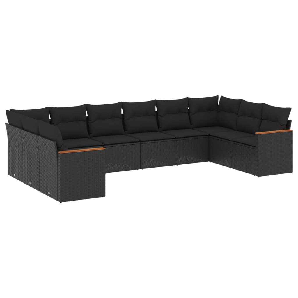 8721012832879_a_en_hd_1 vidaXL 10 Piece Garden Sofa Set with Cushions Black Poly Rattan - Image 2