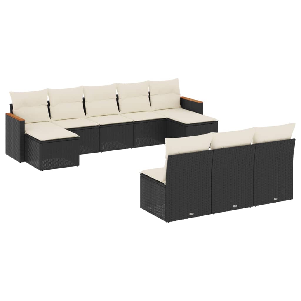 8721012833517_a_en_hd_1 vidaXL 10 Piece Garden Sofa Set with Cushions Black Poly Rattan - Image 2