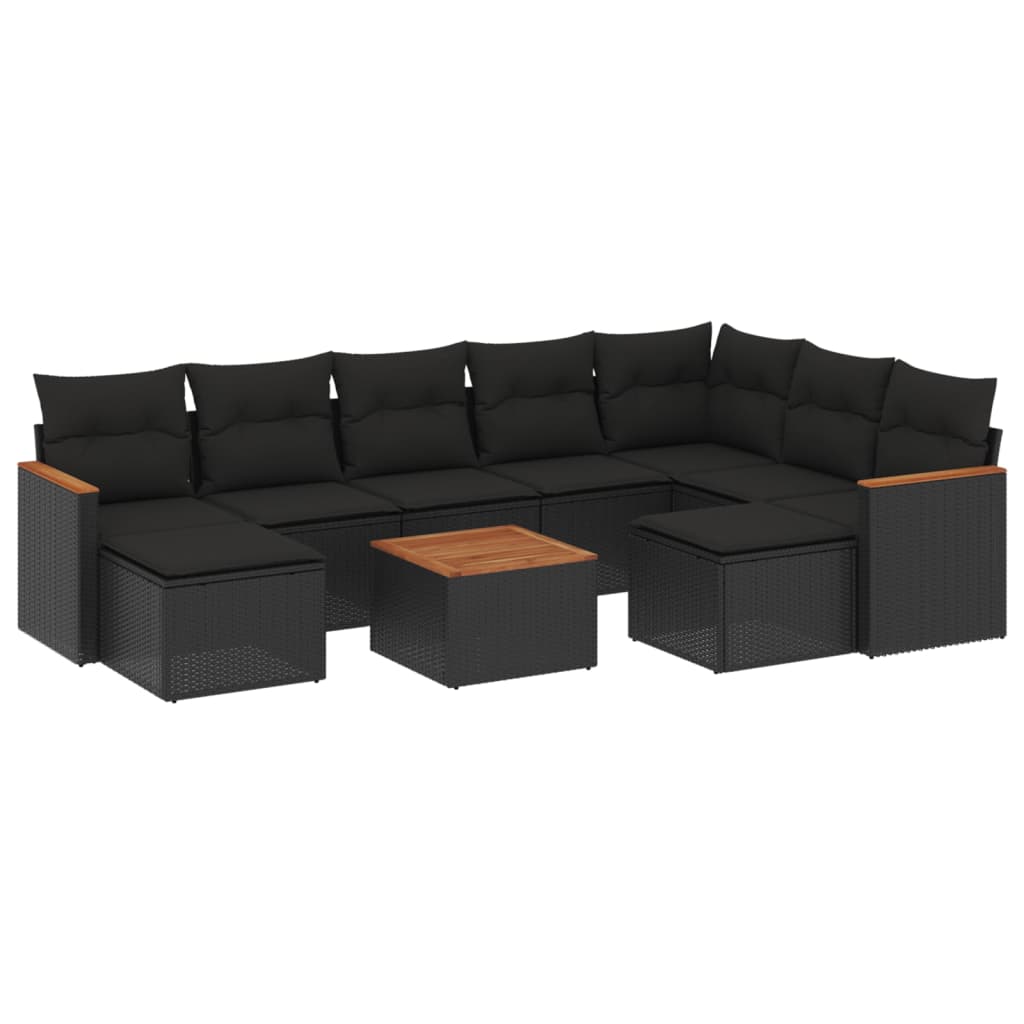 8721012835115_a_en_hd_1 vidaXL 10 Piece Garden Sofa Set with Cushions Black Poly Rattan - Image 2