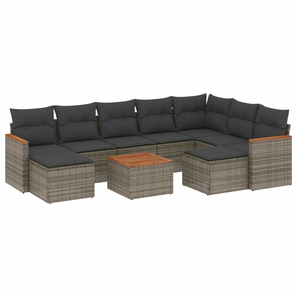8721012835160_a_en_hd_1 vidaXL 10 Piece Garden Sofa Set with Cushions Grey Poly Rattan - Image 2