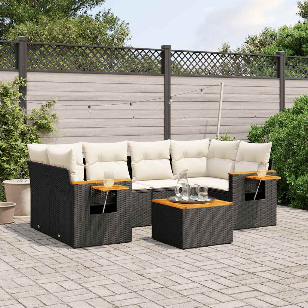 8721012836037_m_en_hd_1 vidaXL 7 Piece Garden Sofa Set with Cushions Black Poly Rattan - Image 1