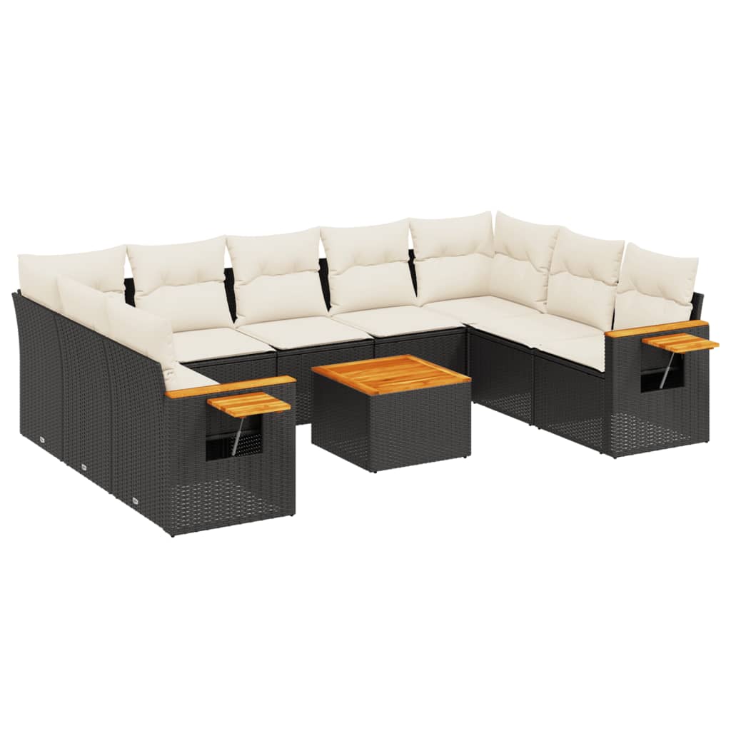 8721012840867_a_en_hd_1 vidaXL 10 Piece Garden Sofa Set with Cushions Black Poly Rattan - Image 2