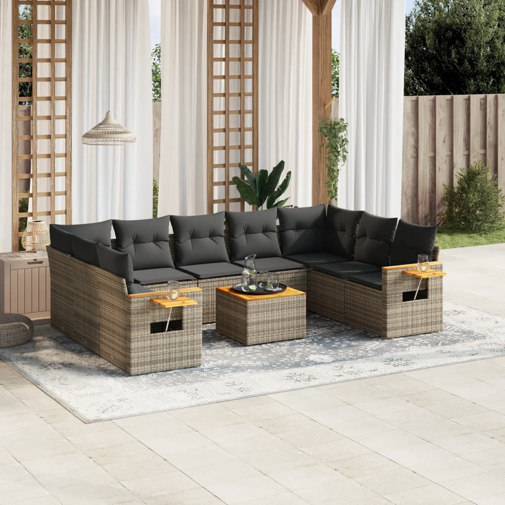 8721012840904_a_en_hd_1 vidaXL 10 Piece Garden Sofa Set with Cushions Grey Poly Rattan - Image 2