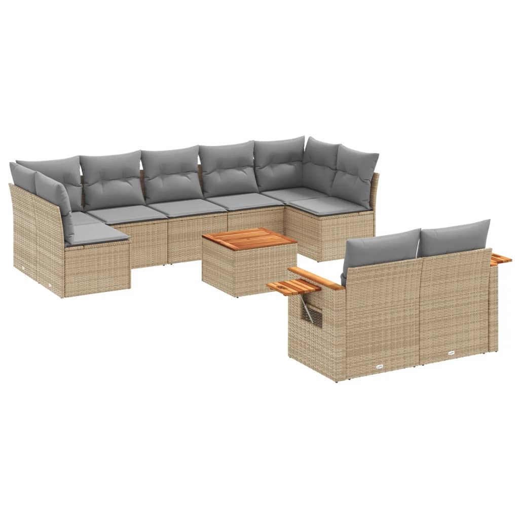 8721012841031_a_en_hd_1 vidaXL 10 Piece Garden Sofa Set with Cushions Beige Poly Rattan - Image 2