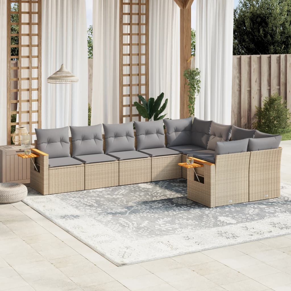 8721012841109_m_en_hd_1 vidaXL 9 Piece Garden Sofa Set with Cushions Beige Poly Rattan - Image 1