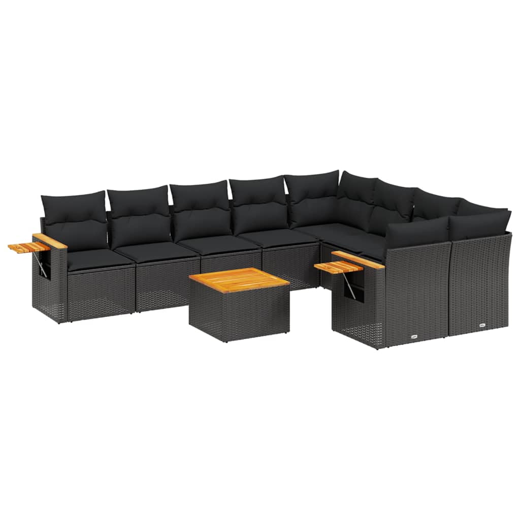 8721012841130_a_en_hd_1 vidaXL 10 Piece Garden Sofa Set with Cushions Black Poly Rattan - Image 2