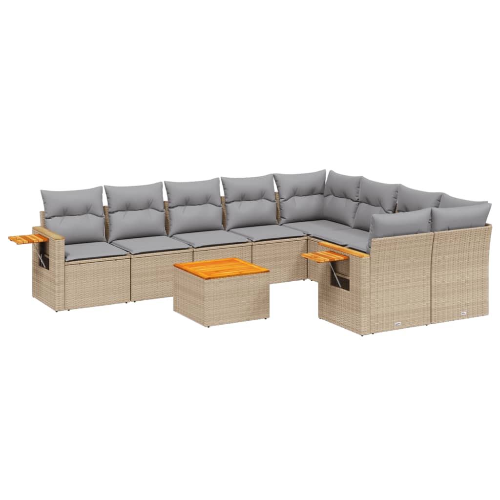 8721012841178_a_en_hd_1 vidaXL 10 Piece Garden Sofa Set with Cushions Beige Poly Rattan - Image 2