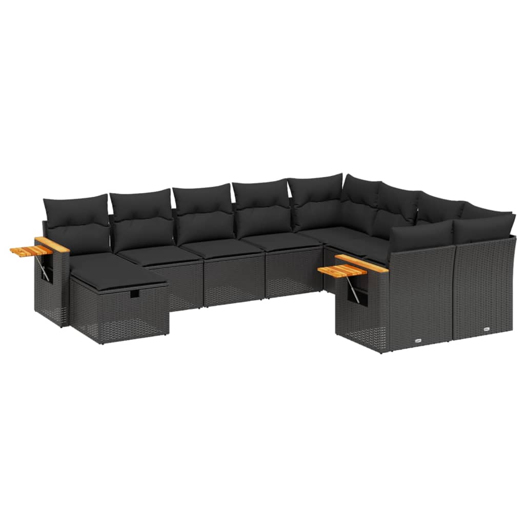 8721012841208_a_en_hd_1 vidaXL 10 Piece Garden Sofa Set with Cushions Black Poly Rattan - Image 2