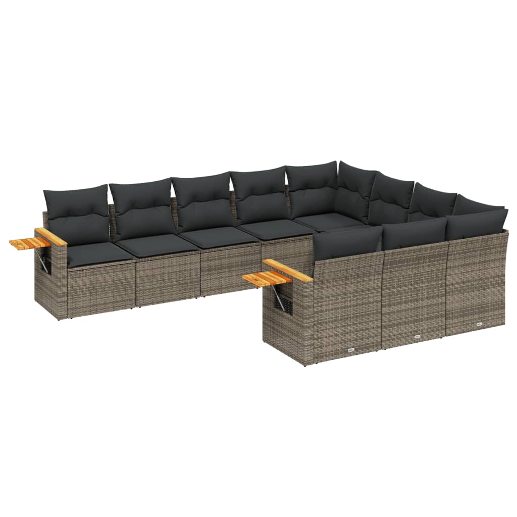 8721012841468_a_en_hd_1 vidaXL 10 Piece Garden Sofa Set with Cushions Grey Poly Rattan - Image 2