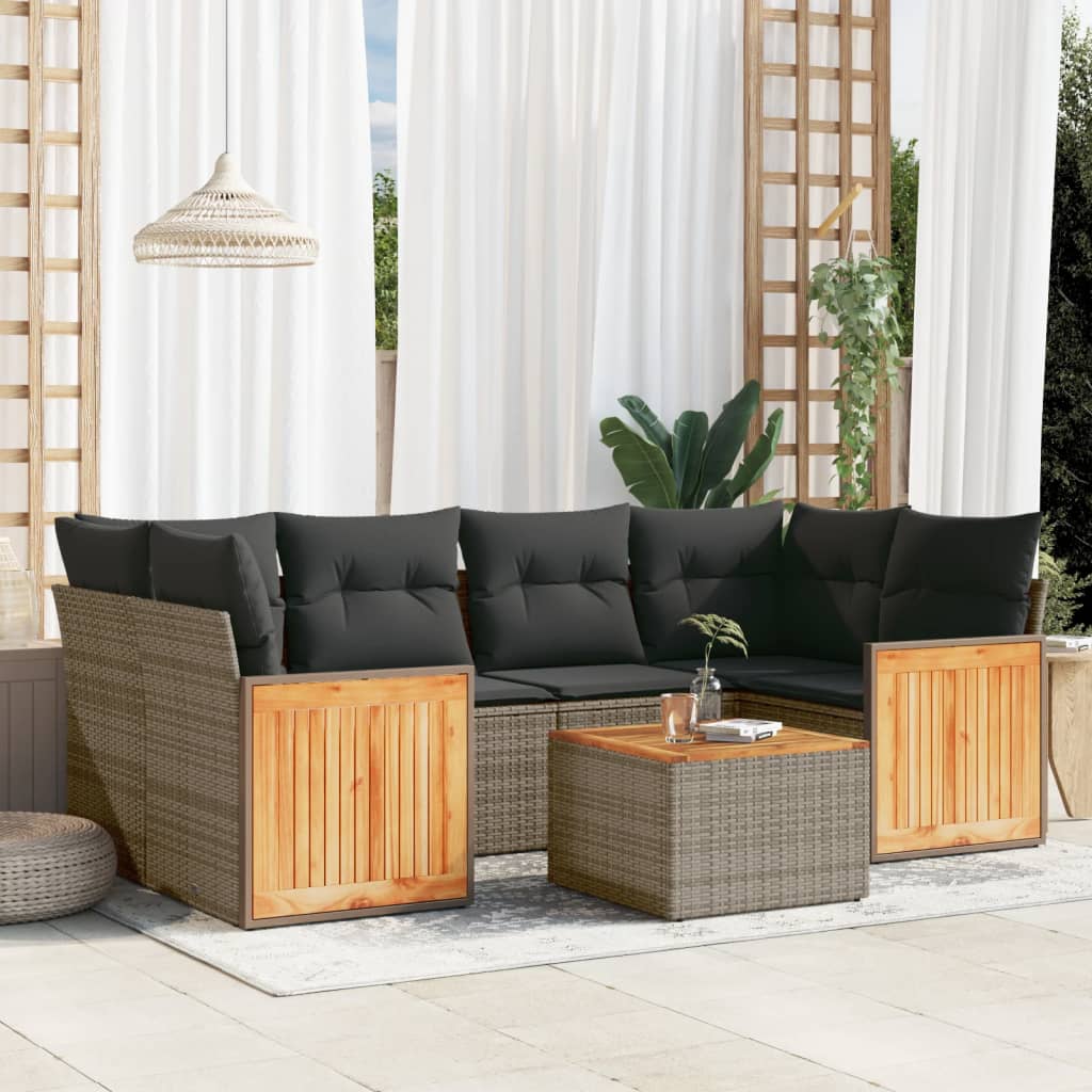 8721012844476_m_en_hd_1 vidaXL 7 Piece Garden Sofa Set with Cushions Grey Poly Rattan - Image 1