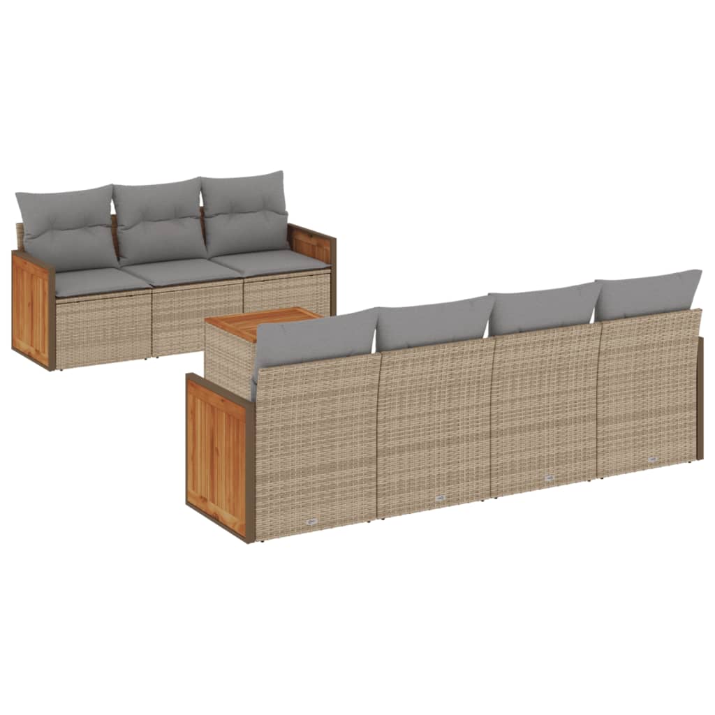 8721012844537_a_en_hd_1 vidaXL 8 Piece Garden Sofa Set with Cushions Beige Poly Rattan - Image 2