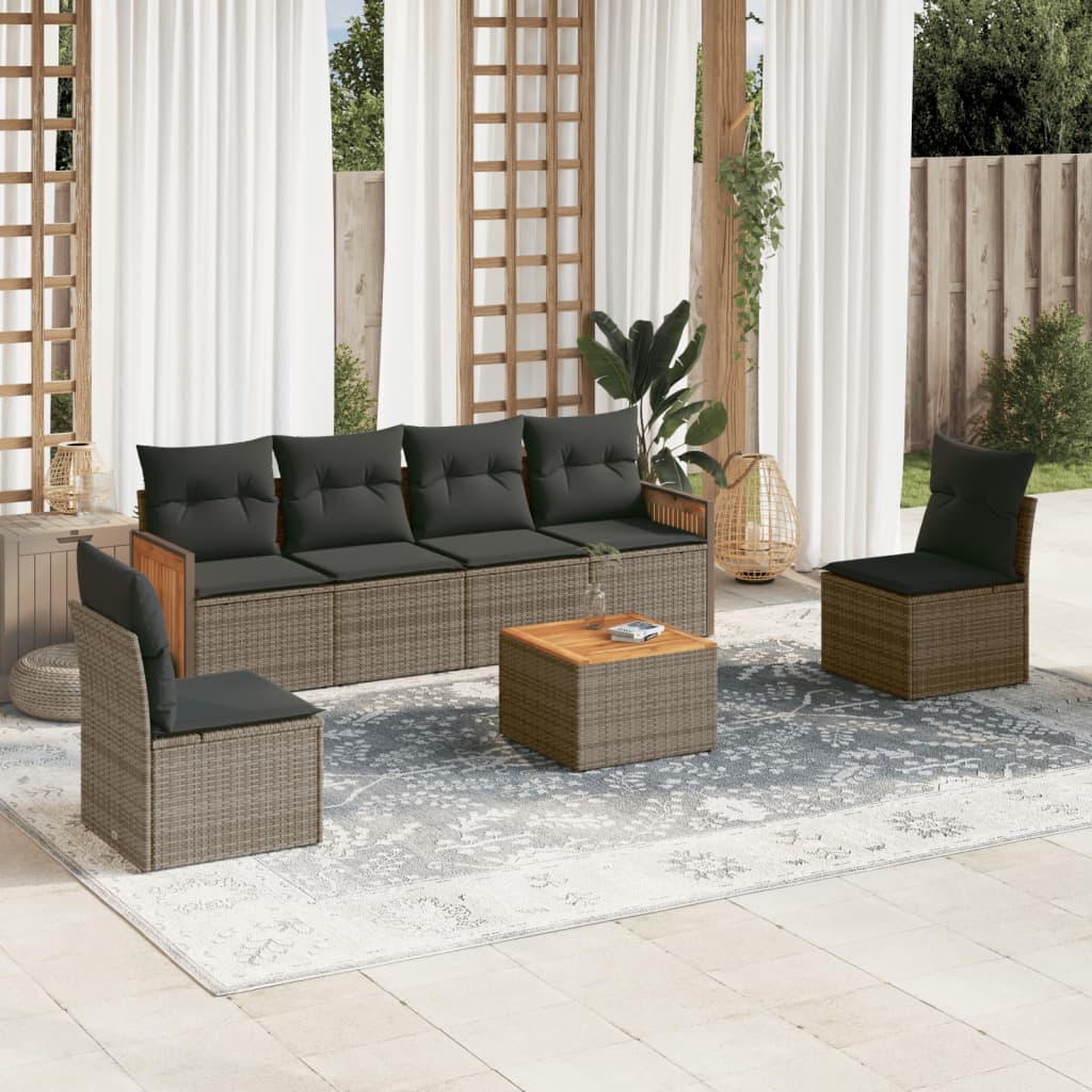 8721012845176_m_en_hd_1 vidaXL 7 Piece Garden Sofa Set with Cushions Grey Poly Rattan - Image 1