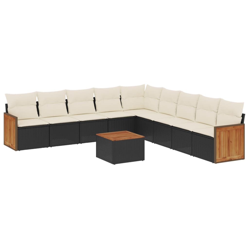 8721012847095_a_en_hd_1 vidaXL 10 Piece Garden Sofa Set with Cushions Black Poly Rattan - Image 2