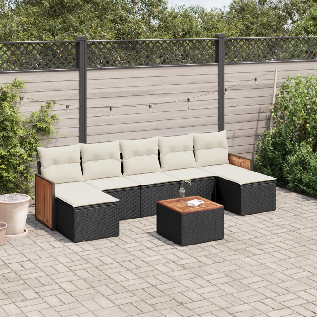 8721012848849_m_en_hd_1 vidaXL 8 Piece Garden Sofa Set with Cushions Black Poly Rattan - Image 1