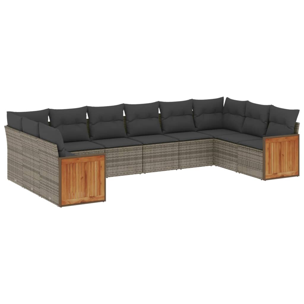 8721012849723_a_en_hd_1 vidaXL 10 Piece Garden Sofa Set with Cushions Grey Poly Rattan - Image 2
