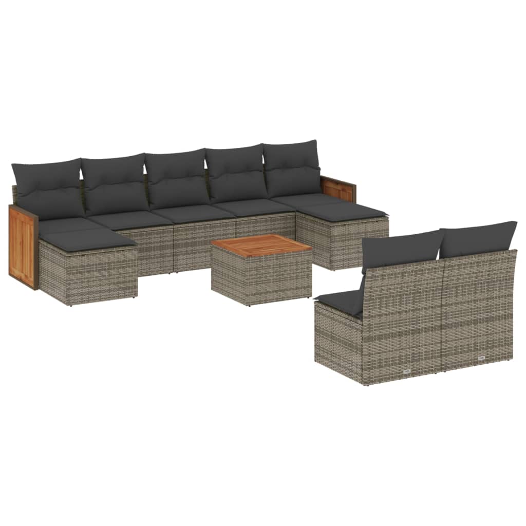 8721012850286_a_en_hd_1 vidaXL 10 Piece Garden Sofa Set with Cushions Grey Poly Rattan - Image 2